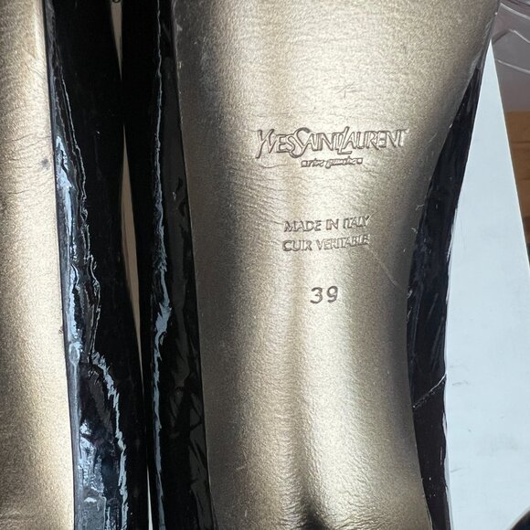 SAINT LAURENT YSL TRIBTOO PATENT PLATFORM PUMPS - Picture 9 of 16